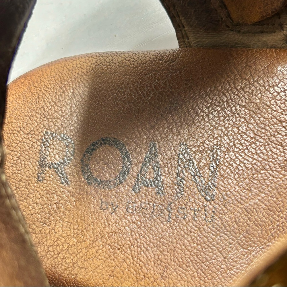 ROAN Bed Stu Charla Tan Brown Leather Strappy Sandals Size 10 - Picture 15 of 16